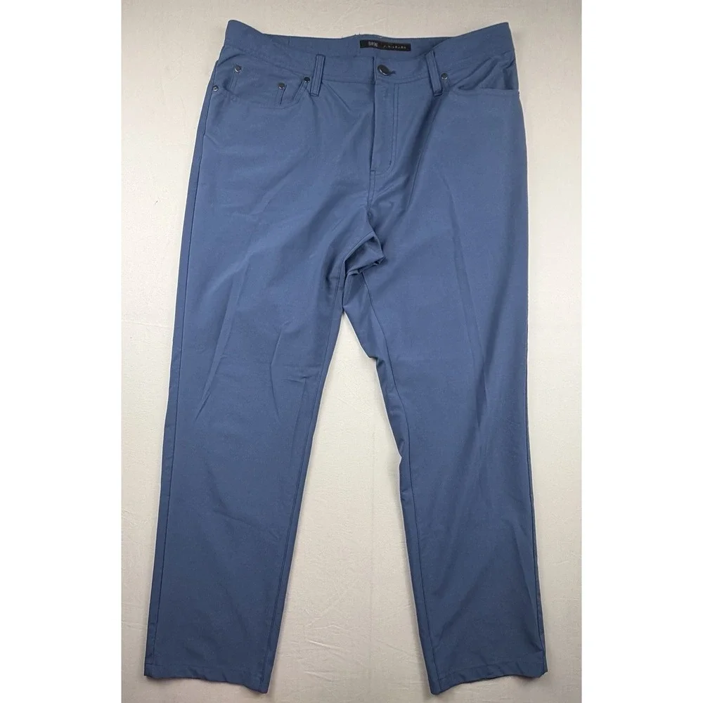 J Hilburn Pants 34x30‎ Blue Golf Men's Performance Preppy Dress Golf